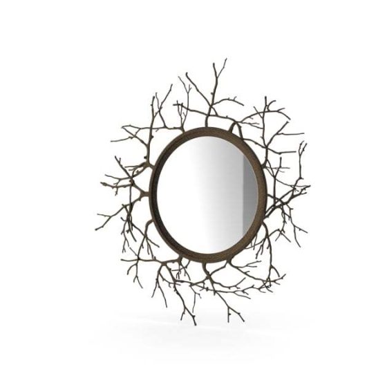 Round Twig Mirror